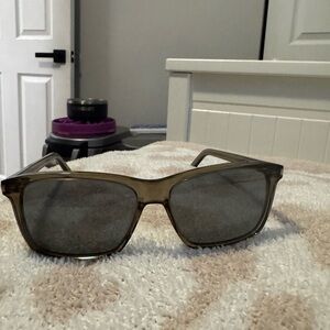 YSL Translucent Gray Square Sunglasses